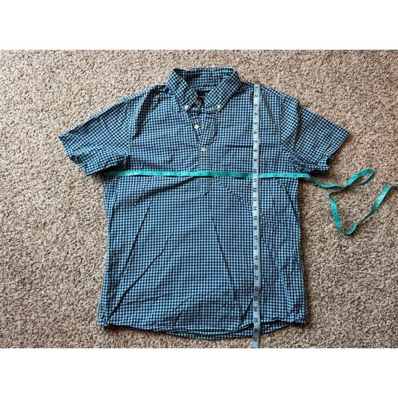 American Eagle Outfitters button up;  short Sleeve shirt, size Medium. Blue - Picture 5 of 8